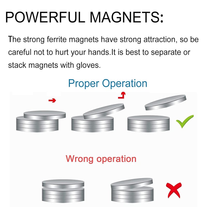 AOAUTO Ceramic Magnets Disc 2.83" x1/3" Grade 8,Industries Strong Ferrite Magnets for Crafting,Science and School Projects,Pack of 3 - Image 5
